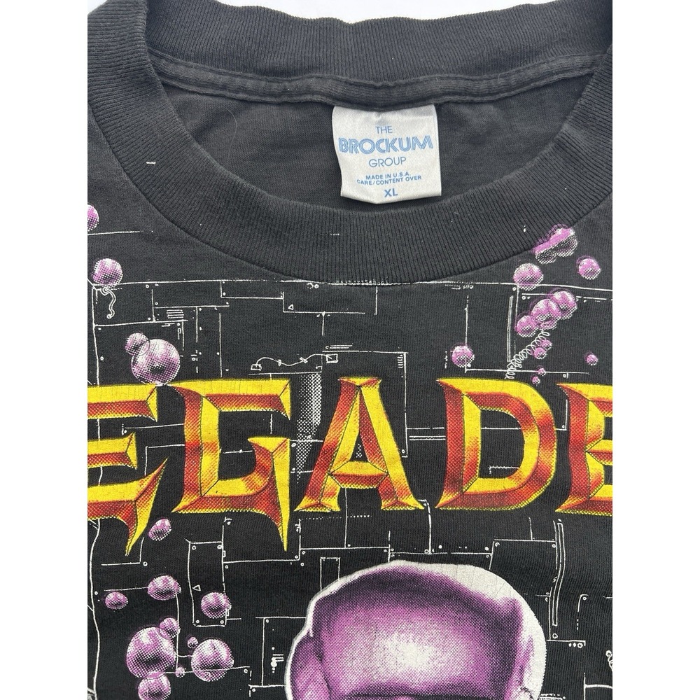 Vintage 1991 Megadeth Rust In Peace Brockum All Over Print T Shirt XL USA - Picture 10 of 16